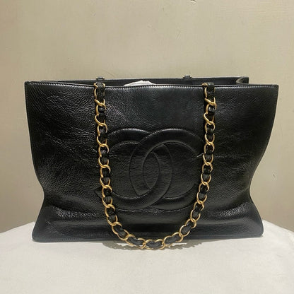 Chanel Black Gold  Tote Bag - Black Leather Tote