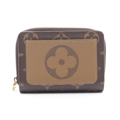 LOUIS VUITTON Portefeuil Roux Monogram Reverse Bi-fold Wallet PVC Leather Brown 977778