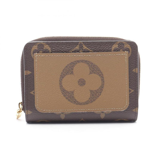 LOUIS VUITTON Portefeuil Roux Monogram Reverse Bi-fold Wallet PVC Leather Brown 977778