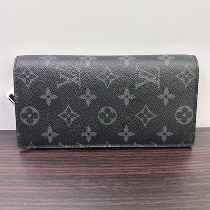 Louis Vuitton Monogram Eclipse Long Fragment Wallet Black