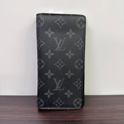 Louis Vuitton Monogram Eclipse Long Fragment Wallet Black