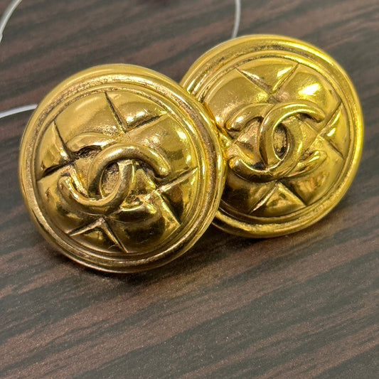 Chanel Coco Gold Ear Clips Earrings