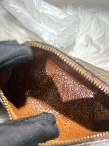 Louis Vuitton Monogram Pochette Accessoires Brown Leather Shoulder Bag