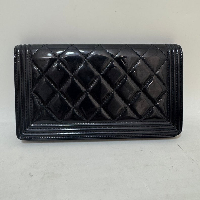 Chanel Quilted Black Leather Wallet