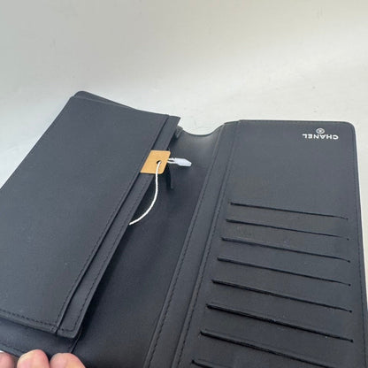 Preloved Chanel Quilted Black Leather Wallet