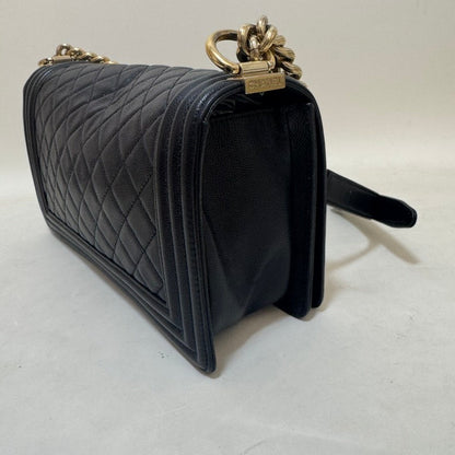 Chanel LeBoy Black Leather Crossbody Bag