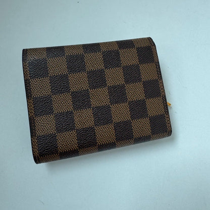 LOUIS VUITTON Damier Ebene Compact Wallet Brown Wallet