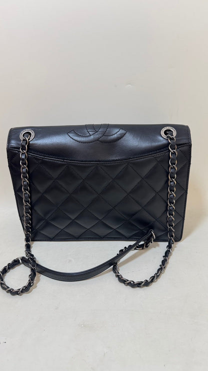 Chanel Classic Flap Bag Black Leather Shoulder Bag