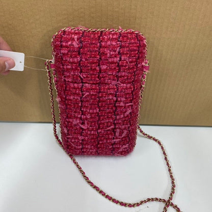 Chanel Preloved E77157 S Red Wine Flask Holder