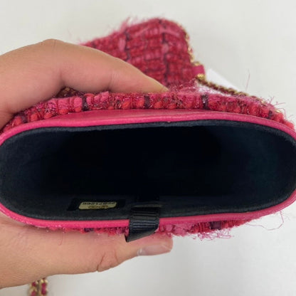 Chanel Preloved E77157 S Red Wine Flask Holder