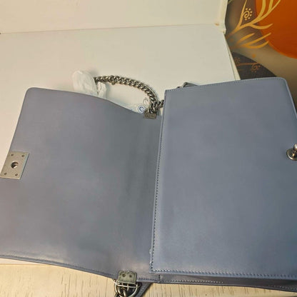 Chanel Le Boy Maxi Grey Lambskin Shoulder Bag
