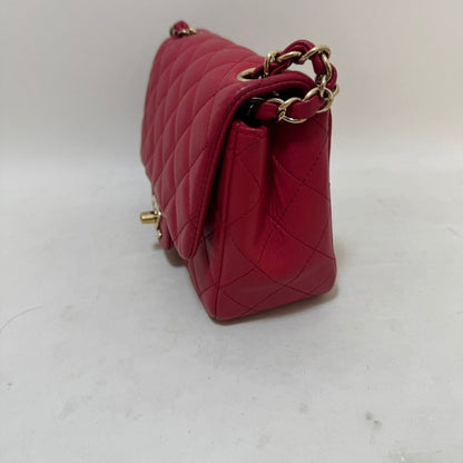 Chanel CF Mini Square Bag Red Leather Crossbody