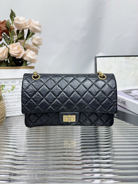 Preloved Chanel Classic Black Quilted Leather Flap Bag