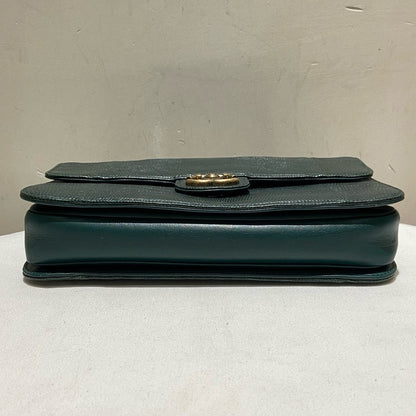 Chanel Medium Lizard Skin Shoulder Bag in Green Leather