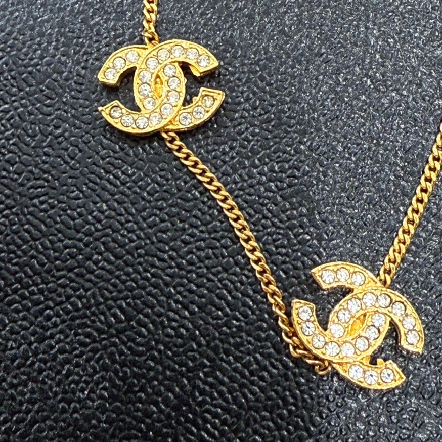 Vintage Chanel Coco Rhinestone Bracelet GT