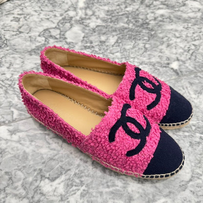 Chanel Pink Espadrille Flats