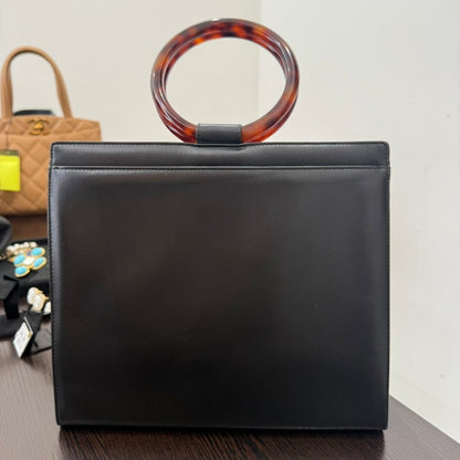 Vintage Chanel Lambskin Turtle Shell Top Handle Bag GT