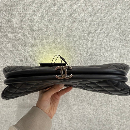 Chanel Lambskin Clutch Bag Black GT