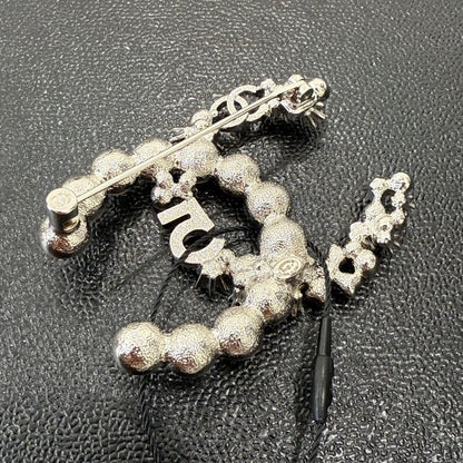 Chanel Coco Rhinestone Pearl Brooch