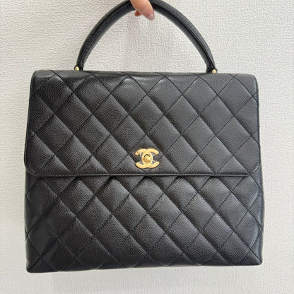 Vintage Chanel Caviar Leather Kelly Handbag GT