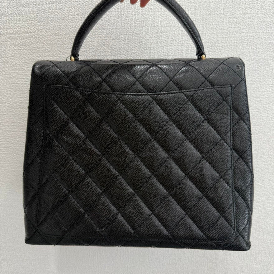 Vintage Chanel Caviar Leather Kelly Handbag GT