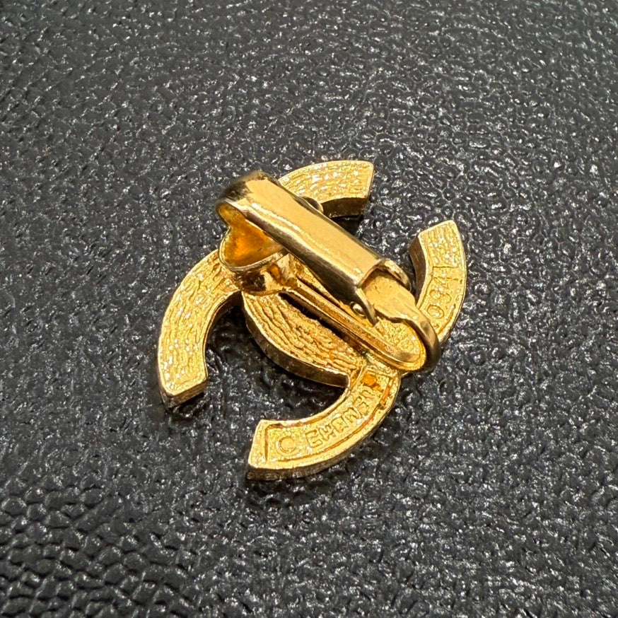 Vintage Chanel Coco Rhinestone Clip-on Earrings GT