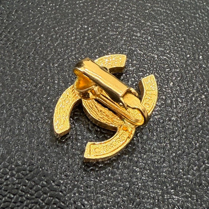 Vintage Chanel Coco Rhinestone Clip-on Earrings GT