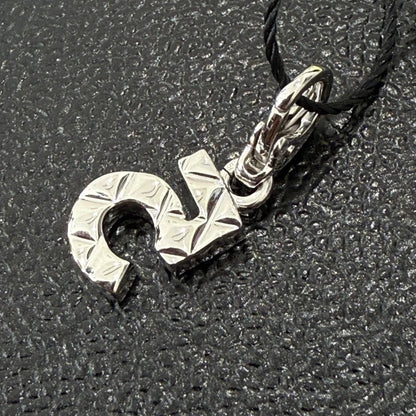 Preloved Chanel K18WG No5 Charm Silver Pendant