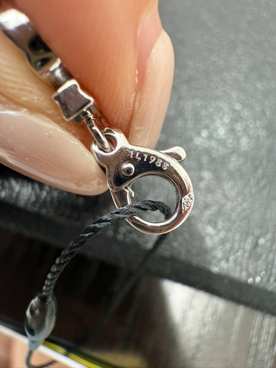 Preloved Chanel K18WG No5 Charm Silver Pendant