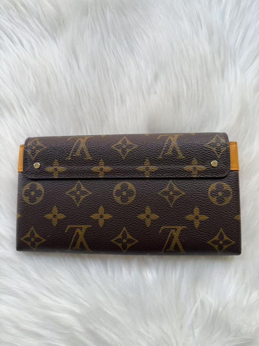 Louis Vuitton Monogram Canvas Elysee Wallet Brown