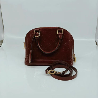 Louis Vuitton Burgundy Cherry Patent Alma BB Crossbody Bag