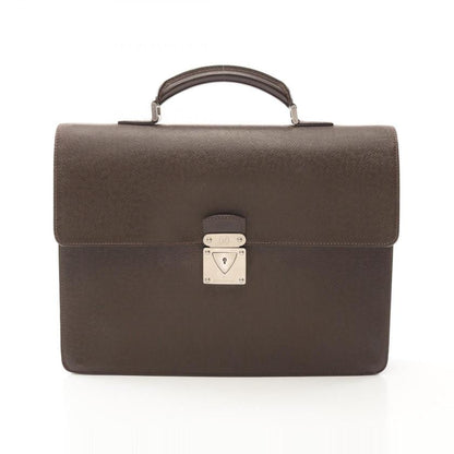 LOUIS VUITTON Laguito Taiga Dark Brown Leather Briefcase Business Bag