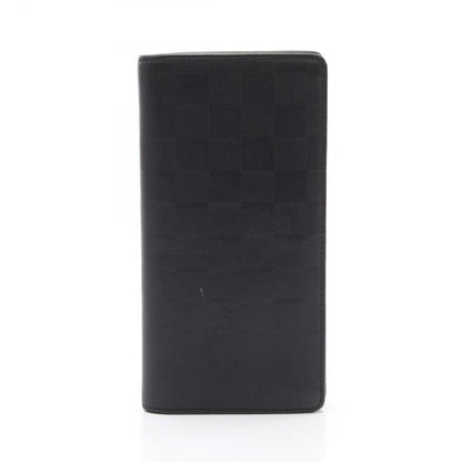 LOUIS VUITTON Portefeuil Brother Damier Infini Bi-fold Long Wallet Black Leather