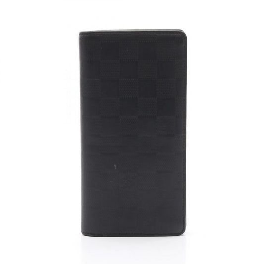 LOUIS VUITTON Portefeuil Brother Damier Infini Bi-fold Long Wallet Black Leather
