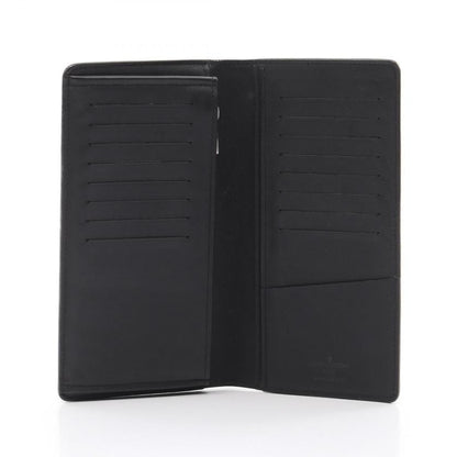 LOUIS VUITTON Portefeuil Brother Damier Infini Bi-fold Long Wallet Black Leather