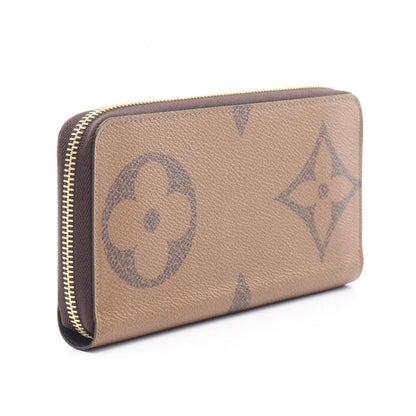 LOUIS VUITTON Zippy Wallet Monogram Giant Reverse Round Zipper Long Wallet Light Brown PVC Leather