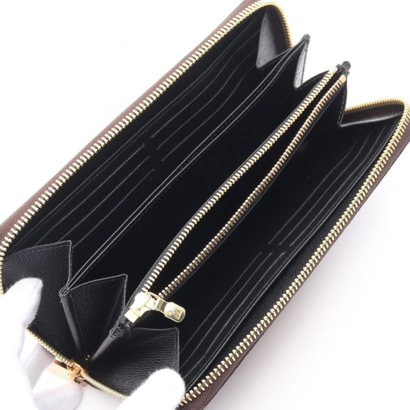 LOUIS VUITTON Zippy Wallet Monogram Giant Reverse Round Zipper Long Wallet Light Brown PVC Leather