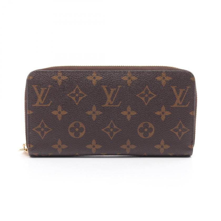 LOUIS VUITTON Zippy Wallet Monogram Fuchsia Round Zipper Long Wallet PVC Brown Pink Purple 975594