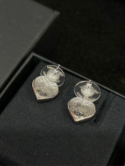 Chanel Heart CC Earrings