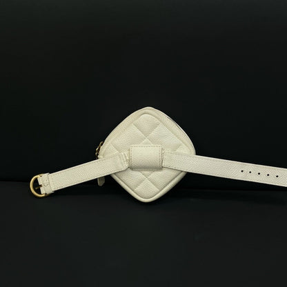 Chanel Quilted Cream Belt Bag - Chanel Bag HY