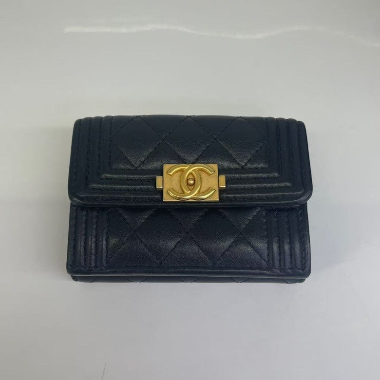 Chanel Bag HY Quilted Black Leather Clutch