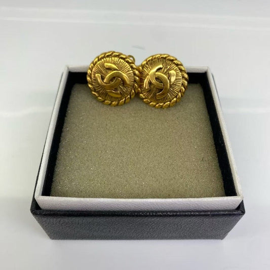 Chanel Preloved Earrings HY Gold Statement