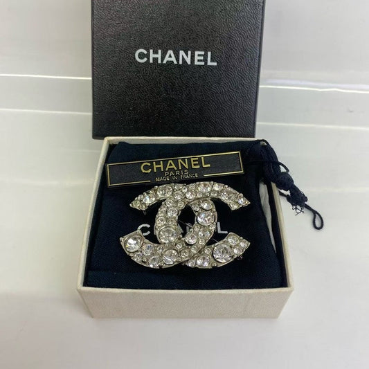 Chanel Preloved Brooch HY Silver Statement
