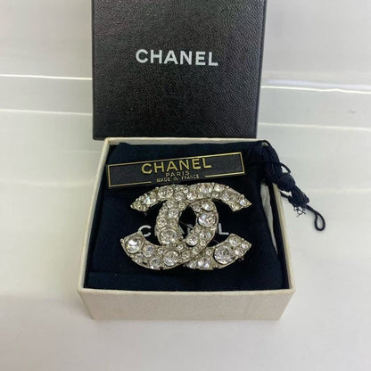 Chanel Preloved Brooch HY Silver Statement