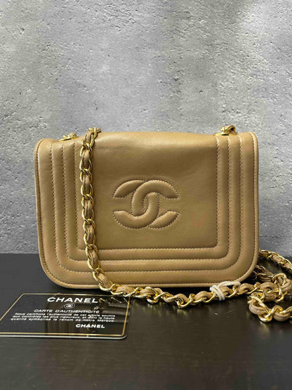 Chanel Chain Bag Beige RE – Leather Shoulder Bag