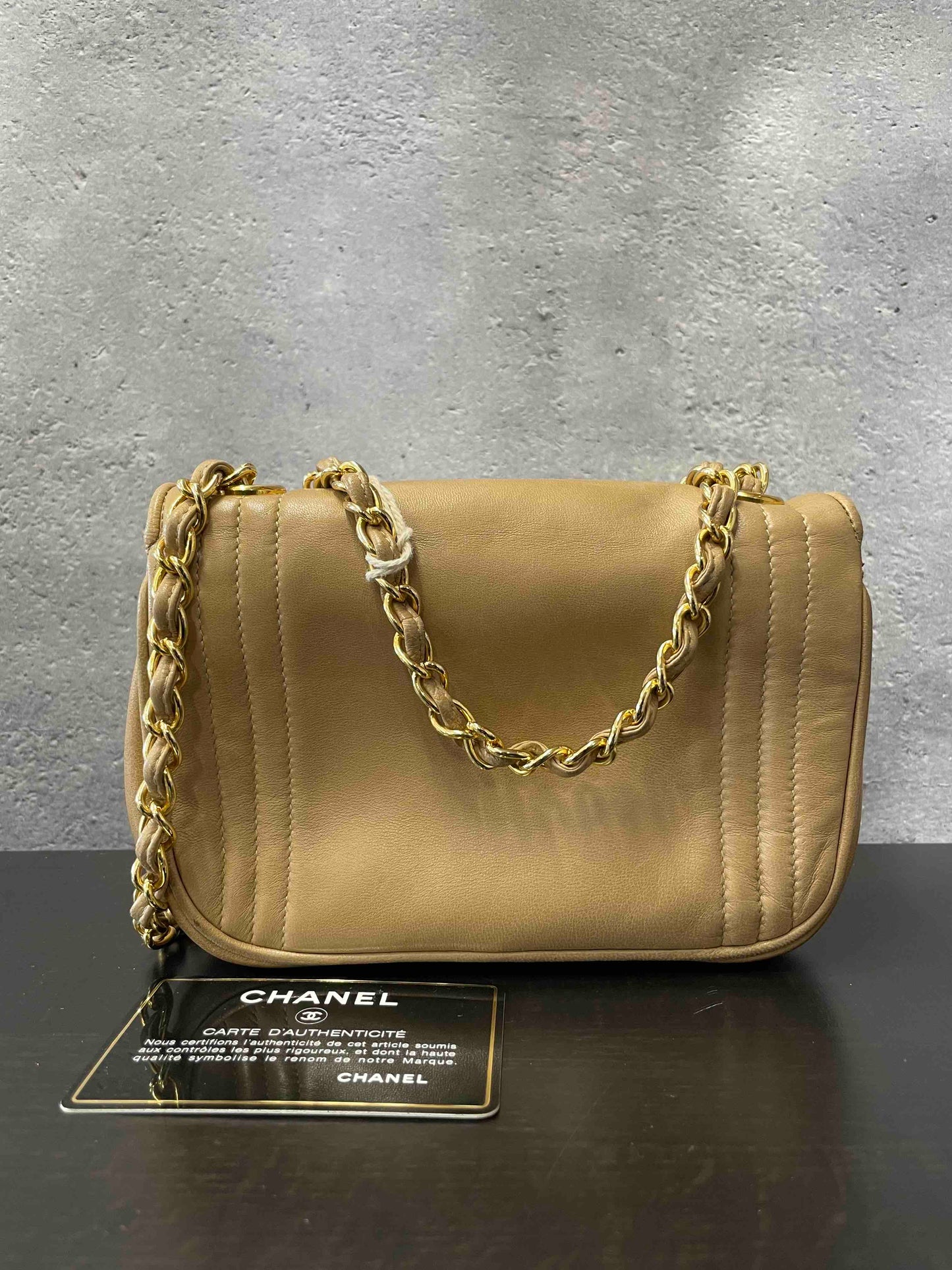 Chanel Chain Bag Beige RE – Leather Shoulder Bag