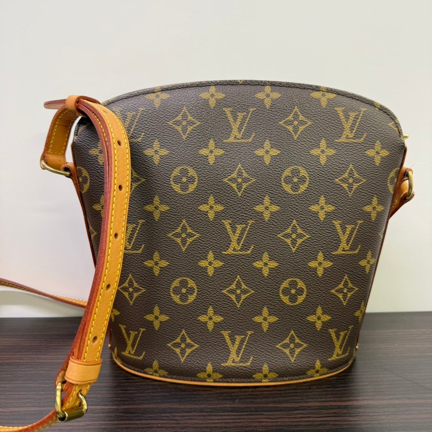 Louis Vuitton Monogram Drouot Crossbody Brown Bag A Rank✨LB114166