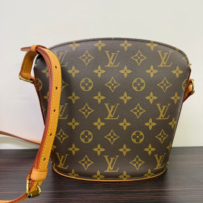 Louis Vuitton Monogram Drouot Crossbody Brown Bag A Rank✨LB114166
