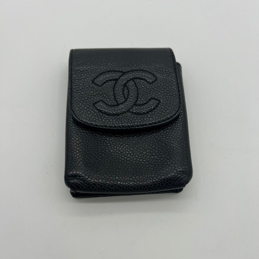 vintage Chanel caviar skin cigarette case A