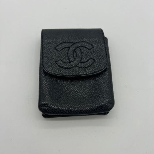 vintage Chanel caviar skin cigarette case A